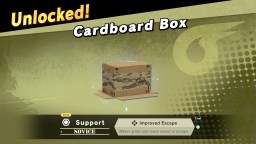 The cardboard container from the Metal Gear Solid franchise serving as a supportive entity.