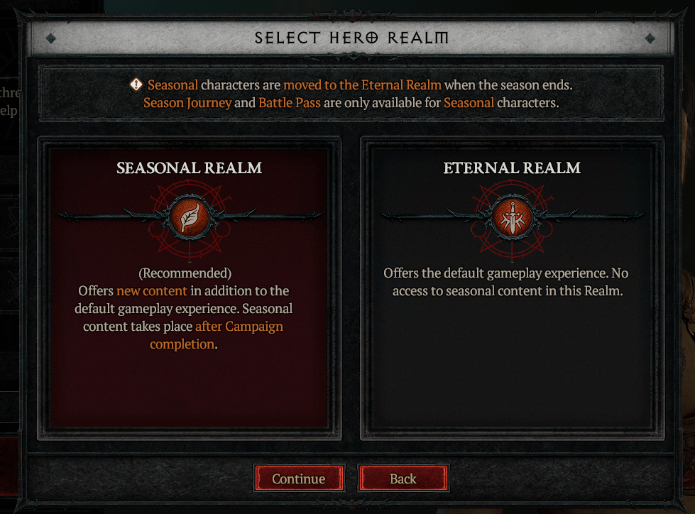 choosing a hero realm