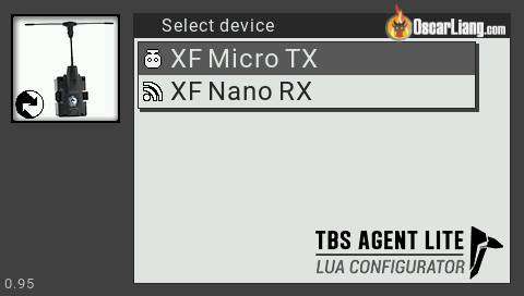 Tbs Agent Lite Lua Script for Opentx on Crossfire Tracer Home Interface