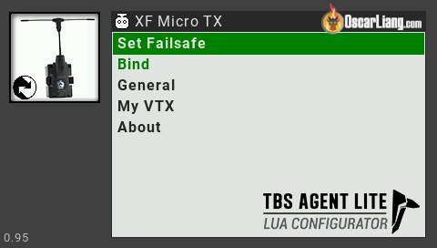 Tbs Agent Lite Opentx Lua Script for Crossfire Tracer Micro Transmitter Menu