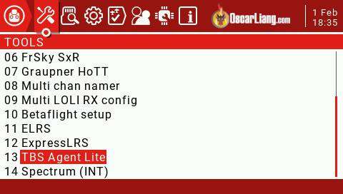 Tbs Agent Lite Lua Script for Opentx - Crossfire Tracer Utilities