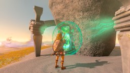 In Zelda: Tears of the Kingdom, activating a shrine is done by interacting with its emblem.