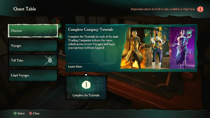 Sea of Thieves - Quest Board Interface