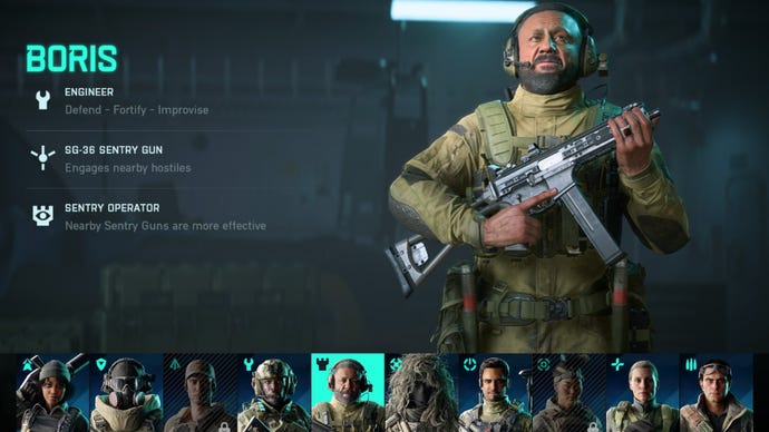 Boris within the specialist roster of Battlefield 2042.