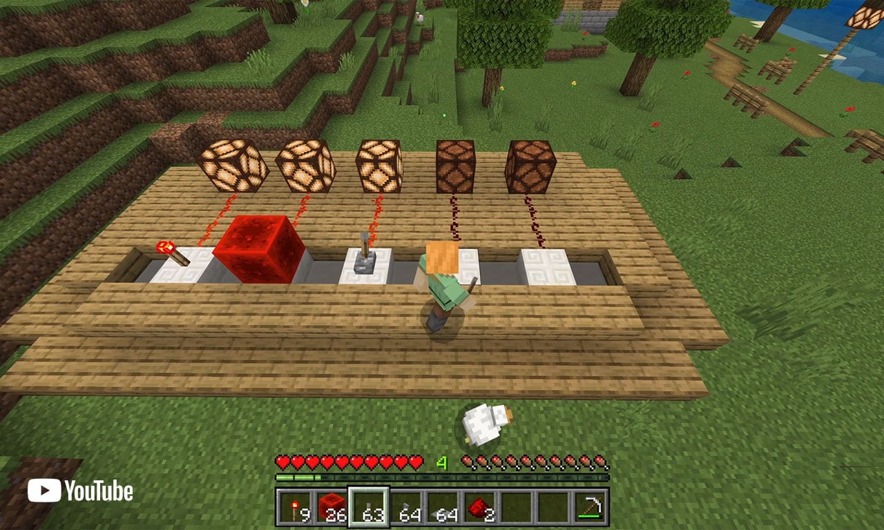 Utilizing redstone and command blocks: a guide to the first part.