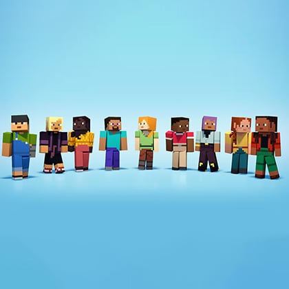 Nine playable characters featuring diverse skin tones and unique clothing styles.