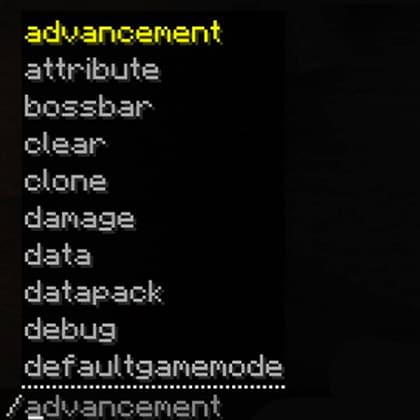 A black screen shows a compilation of chat commands.