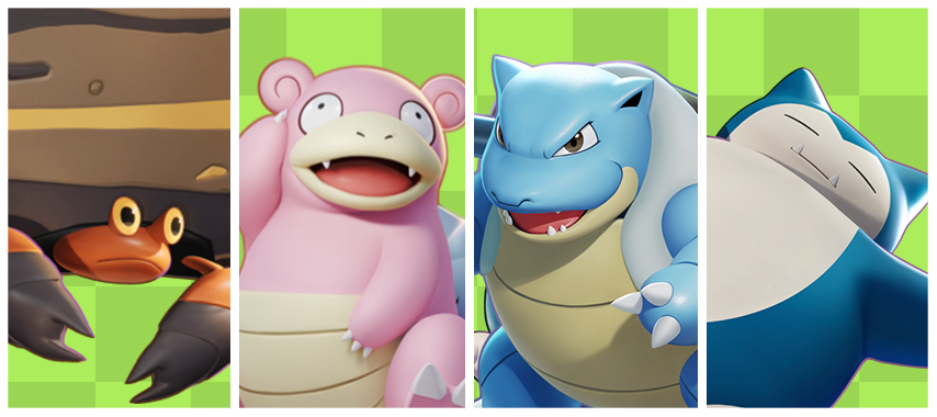 In Pokemon Unite, the roles of defenders include characters like Crustle, Slowbro, Blastoise, and Snorlax.